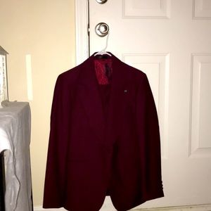 Burgundy Tux (46) Tuxedo Pants - (30C)